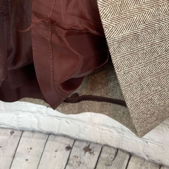 Brown Beige women’s Knee Length Wool Skirt size 8 - Picture 5 of 6